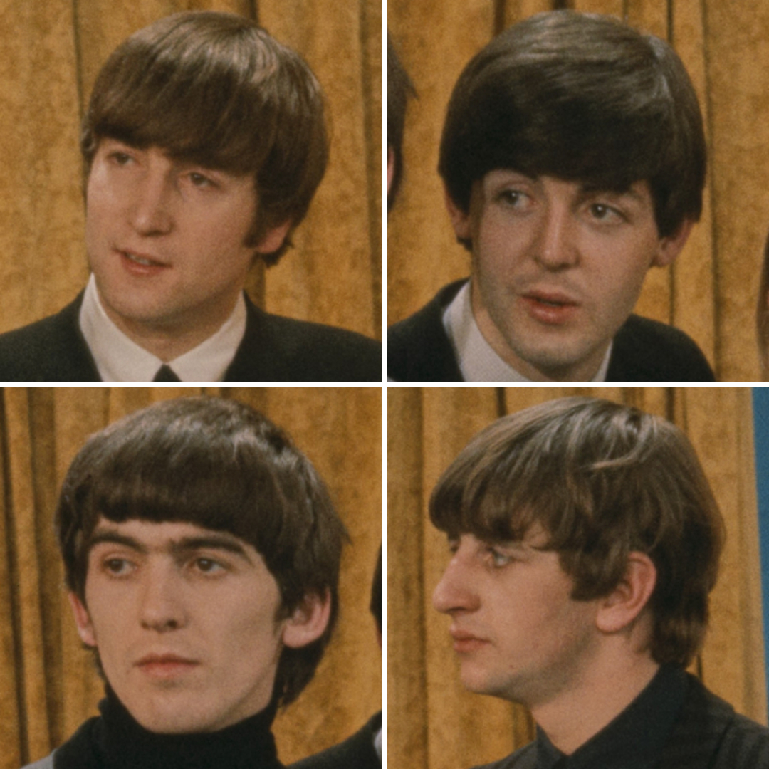 The Beatles performing on The Ed Sullivan Show, February 1964