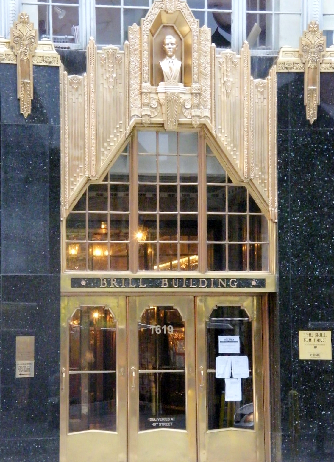 The Brill Building at 1619 Broadway in Manhattan, home of the Brill Building Pop songwriting teams
