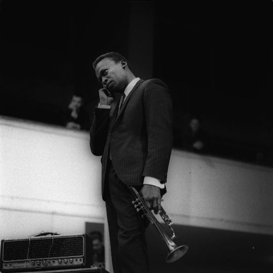 Miles Davis pictured on his 1964 European tour, Helsinki