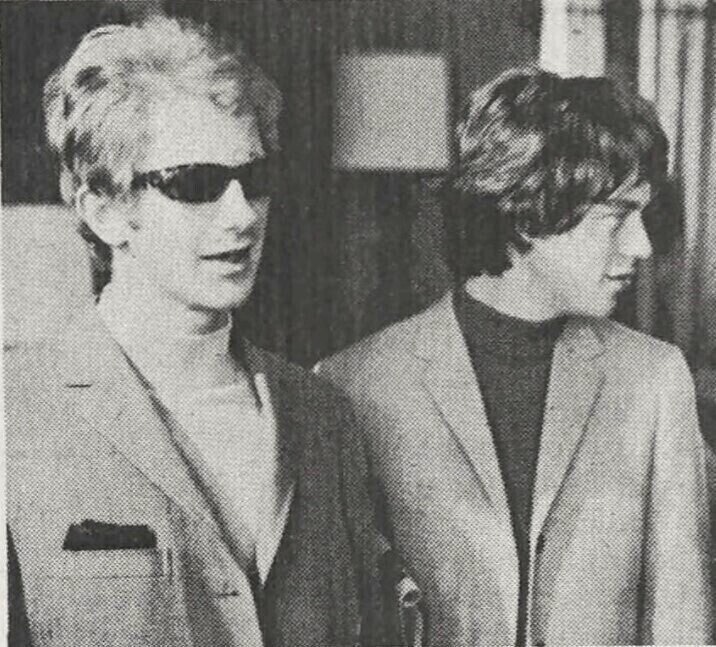 Andrew Loog Oldham with Mick Jagger, 1966