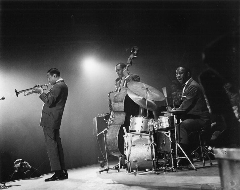 Art Blakey performing in concert at the Concertgebouw, Amsterdam, December 1960