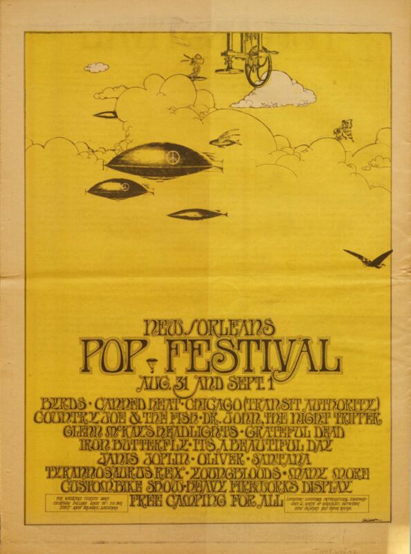 New Orleans Pop Festival 1969 promotional artwork