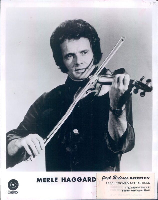 Merle Haggard pictured in 1975