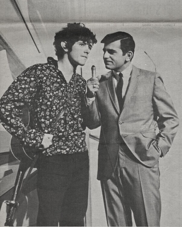Donovan pictured with radio host Casey Kasem, September 1965